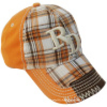 Washed Sport Cap with Checker Fabric